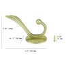 MVMRGGAH 2 Pack Traditional Gold Brass Heavy Duty Coat Hooks