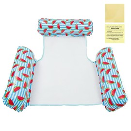 Water Play Float, Three Tubular Type, For Adults, Interesting, Adult Float, 51.2 x 48.0 inches (130 x 122 cm), Water Hammock, Includes 2 Vinyl Repair Tapes, Water Hammock, Water Hammock, Watermelon