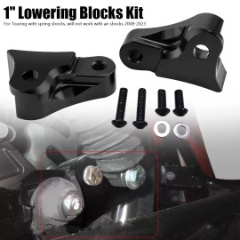 Unbranded Black 1 inch Lowering Blocks Kit For Harley Touring Street Glide Special FLHXS