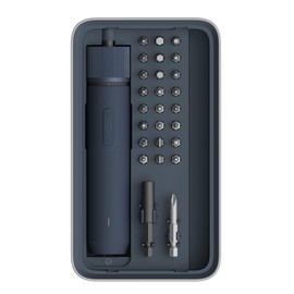 HOTO Electric Screwdriver Kit, 3.6V Cordless Screwdriver Set, Upgraded Capacity, Magnetic Case Lid, Mechanical Knob, 25 S2-steel Bits, Manual & Electric, LED Light (Blue)