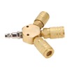 Quick coupling Air Gas Pneumatic T Shape Three Way Tee