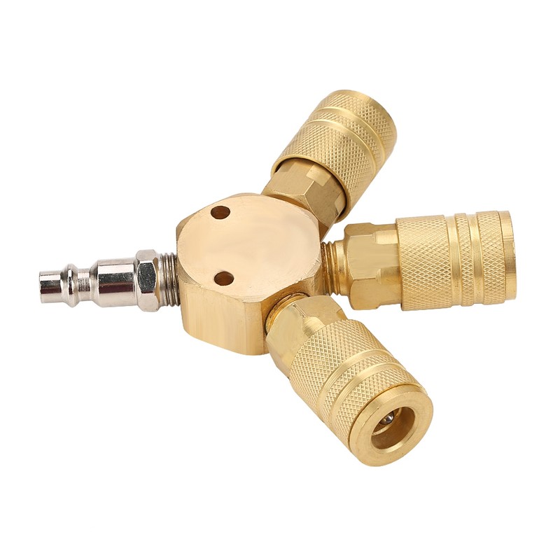 Quick coupling Air Gas Pneumatic T Shape Three Way Tee