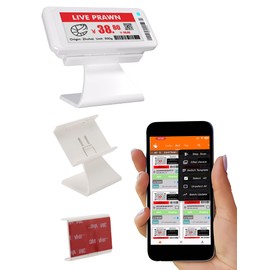 Label Holders Digital Blank Labels, 2.13 Inch Business Signs for Retail, Storage, Black+White+Red e Ink Screen (1 pc)