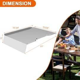 DELSbbq Drip Pan Heat Baffle Replacement for Traeger Ironwood 650 Pellet Smoker Grill, Grease Tray Compatible with Traeger KIT0438, Stainless Steel Drip Tray for Traeger Redland Redland XL Grill