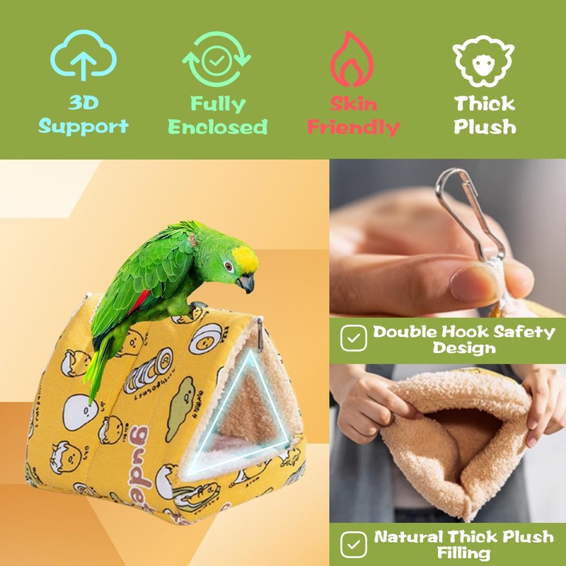 EWEIS Plush Warm Bird Nest for Birds Cage Accessories,Skin Friendly