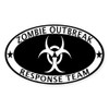 CafePress Zombie Outbreak Response Team Oval Car Bumper Sticker