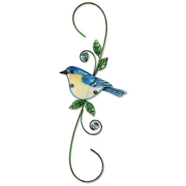 Sunset Vista Designs Metal and Glass Decorative Blue Bird Hook