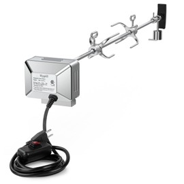 Hygrill Rotisserie Kit for All Hygrill 4-Burner Built-in Gas & Charcoal Grills, Grill Rotisseries with Motor, Spit Rod, 2 x 4-Prong Forks, Complete Holders, and Fixing Screws