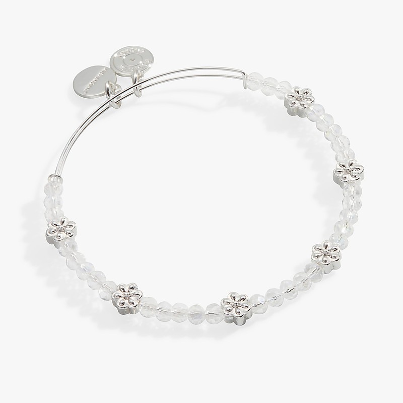 Alex and Ani Floral Crystal Beaded Bangle