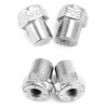 QWORK Car Positive Negative Battery Post Terminal, 4 Pair Zinc