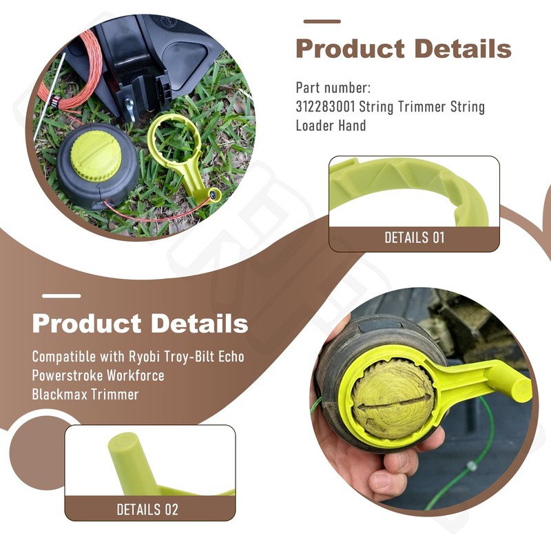 BERPSE 312283001 String Trimmer Handle/Crank Handle Assy for Ryobi Homelite