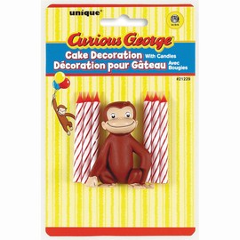 Curious George Cake Topper & Birthday Candle Set