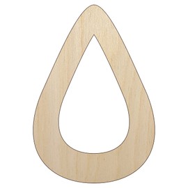 Hydrate Water Rain Drop Frame Outline Unfinished Wood Shape Piece Cutout for DIY Craft Projects - 1/8 Inch Thick - 4.70 Inch Size