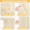 Wish Care 10x10ft Champagne Backdrop Curtains with Lights String for