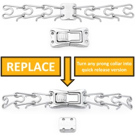 MOZETO Quick-Release Buckle for Prong Collar, Stainless Steel Metal Buckle for 2.25mm 3.0mm 3.2mm 4.0mm Pinch Collar (2.25mm)