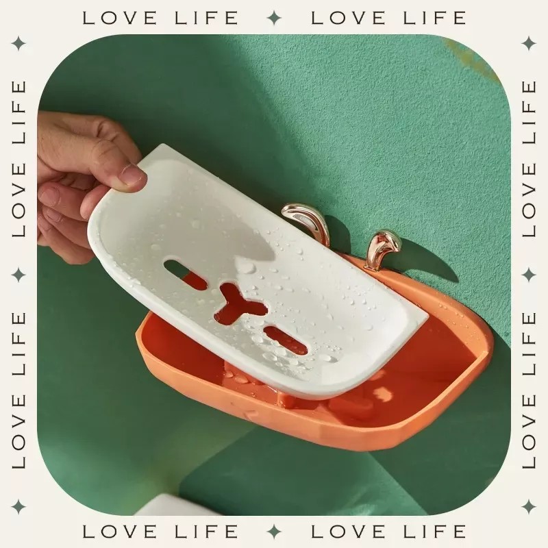 AJC Jabonera Pegable A La Pared De 2 Capas Xs004