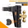 GWT Adjustable Trailer Hitch fits 2" Receiver 8" Drop Towing