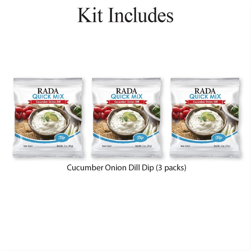 RADA 3 Pack Gluten Free Cucumber Onion Dill Quick Mix
