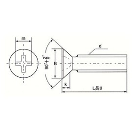 Konoe 170002011016 Countersunk Head Machine Screws, Iron, Uniqlo, 10 x 16, Pack of 15