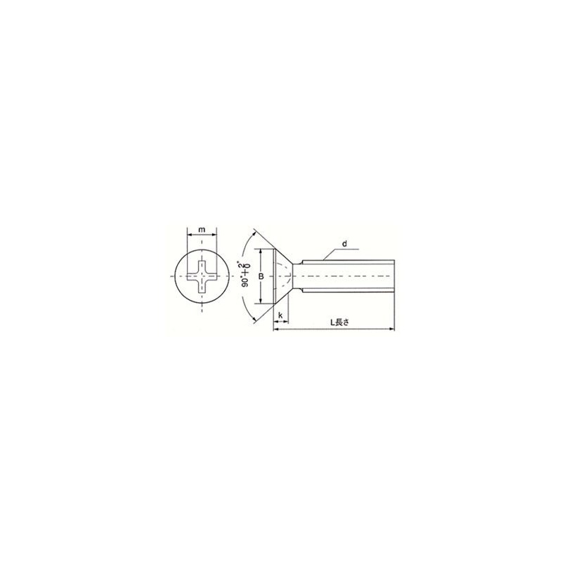 Konoe 170002011016 Countersunk Head Machine Screws, Iron, Uniqlo, 10 x