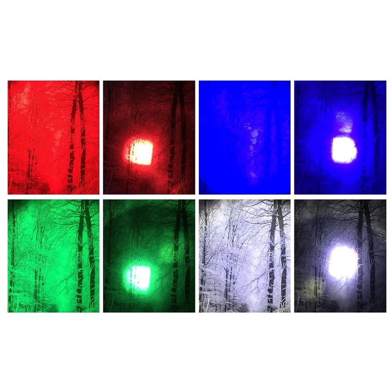 L'lysColors 4 in 1 LED Flashlight, White, Red, Green &