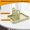 Lesbyit Foldable Pan Lid Holder with Drip Pad, Heat-Resistant Kitchen