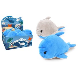 Dodo d'AMOUR - Double-Sided Reversible Plush Toy - Expression - 206933 - Blue - Whale - Cuddly Toy - Toy - Emotion - Mood - 27 cm x 16 cm - Ages 18 Months +