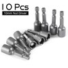 10-Piece Nut Driver Bit Set, 10mm 6-Point Socket 1/4" Hex
