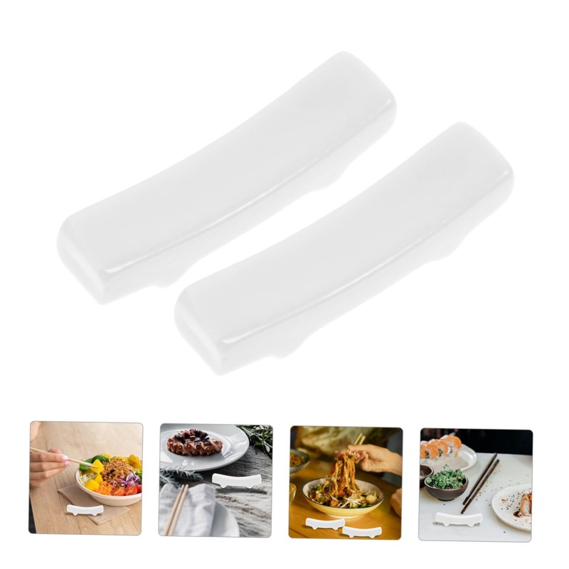 PRETYZOOM Set of 6 Ceramic Chopsticks Rest Fork Spoon Rest