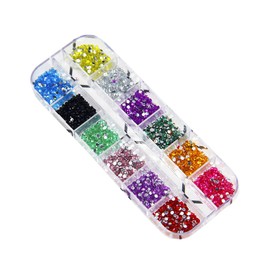 Ipetboom 2000pcs Colors DIY Nail Art Rhinestones for Manicure Diverse Shapes for Creative Nail Design Easy to Apply Natural Artificial Sparkling Tips Decor