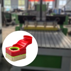 Milageto CNC Dust Shoe, Woodworking Dust Cover, Red, Professional,Dust Collector,Spindle Motor Milling Machine Engraving Tool, Spindle Port 100mm