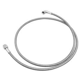 Turbo Oil Feed Line 4AN Turbo Feed Line 48" Length Stainless Steel Braided 4AN Pressure Stainless Remote Turbocharger Oil Drain Return Line AN4 90 Degree End Straight Hose End