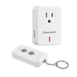 DEWENWILS Indoor Remote Control Outlet, Expandable Remote Light Switch Kit, Wireless On Off Power Switch, 100ft RF Range, Compact Design, White