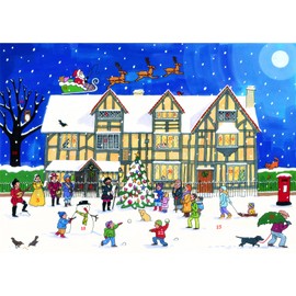 Alison Gardiner Famous Illustrator Unique Traditional Advent Calendar - Designed in England - Beautiful Festive Scene at the Old Town House