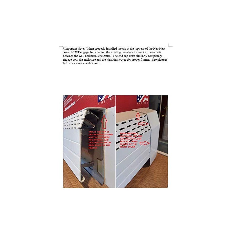 *TALL*NeatHeat TALL Right End Cap Baseboard Heat Cover (refer to