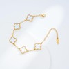 ECNOTX Lucky Bracelets for Women，Luxury 18K Gold Plated Clover Bracelet