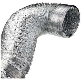 Blauberg UK BLAUFLEX AF MO/102/5-A Aluminium Flexible Fan Ducting (5 Metres)-4"/100mm, Silver