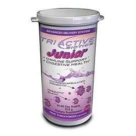 TriActive Biotics Junior for Kids – Powder Probiotic and Prebiotic Blend, 6 Billion CFU – Digestive Enzymes Supplement for Gut Health, Immune Support – Allergen-Free, Gluten-Free, Naturally Sweetened