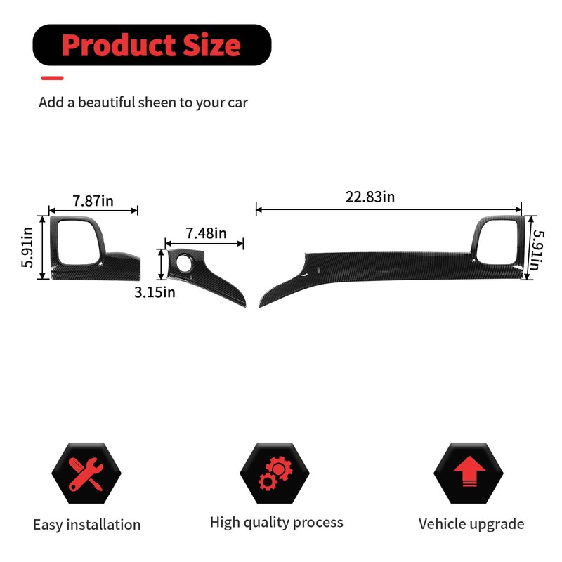 RT-TCZ Center Console Dashboard Panel Cover Trim Decor Interior Accessories