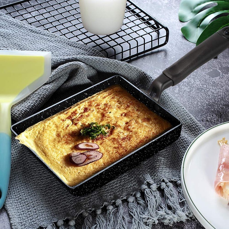 MyLifeUNIT Tamagoyaki Pan, Japanese Omelette Pan Nonstick with Silicone Spatula,