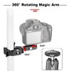 LSYRIA Super Clamp with 3" Dual Ballhead Magic Arm