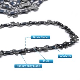 Vkinman 4 Pcs 14 Inch Chainsaw Chain 3/8" LP Pitch 52 Drive Links 050'' Gauge Replacement for Poulan Ryobi Craftsman Echo