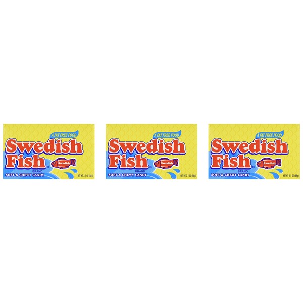Swedish Fish 3.1oz Theater Box - Three (3) Pack