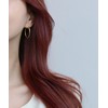 Gold&Deer 14K Goldfield Oval Slim One-Touch Ring Earrings Rose Gold