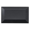 Kaya Elegant Rectangular Black Plastic Dessert Plates (5.5" x 8.5")