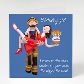 Greeting Card - Birthday fireman - Birthday, Greeting card, Celebration