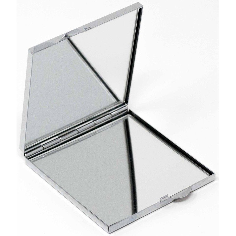 Folding Compact Pocket Makeup Mirror Double Sided (5x magnification +