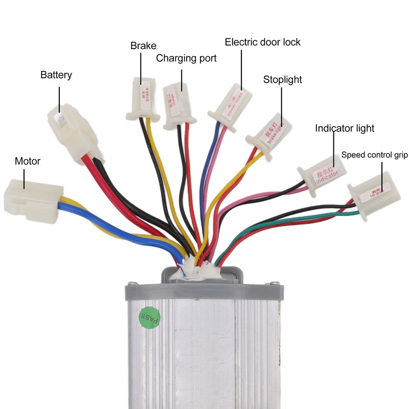 24V 800W Brush Motor Speed Controller with Throttle Grip for
