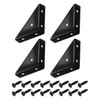 sourcing map 4Pcs Angle Corner Brackets 66mm x 66mm, Cold