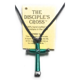 Disciple's Cross Disciples Cross 3.5 (1 cross) Christian, Catholic, Gift, Seafoam Green Color